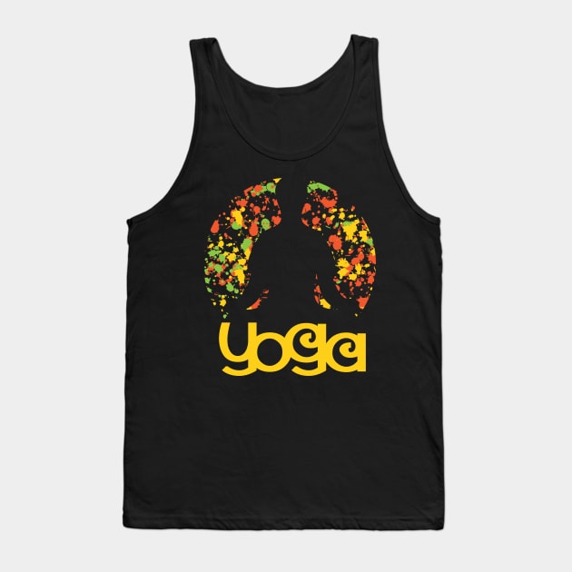 Colorful Yoga Design Tank Top by jazzworldquest